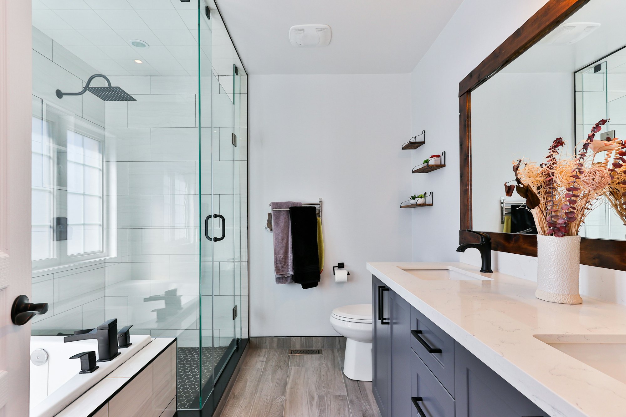 Spotless modern restroom